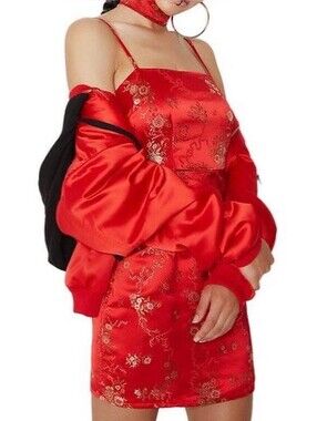 i am gia red kiko dress I Am Gia Kiko Dress Gia Kiko Dress I Am Gia Chinese Dress Red Cotton Velvet
